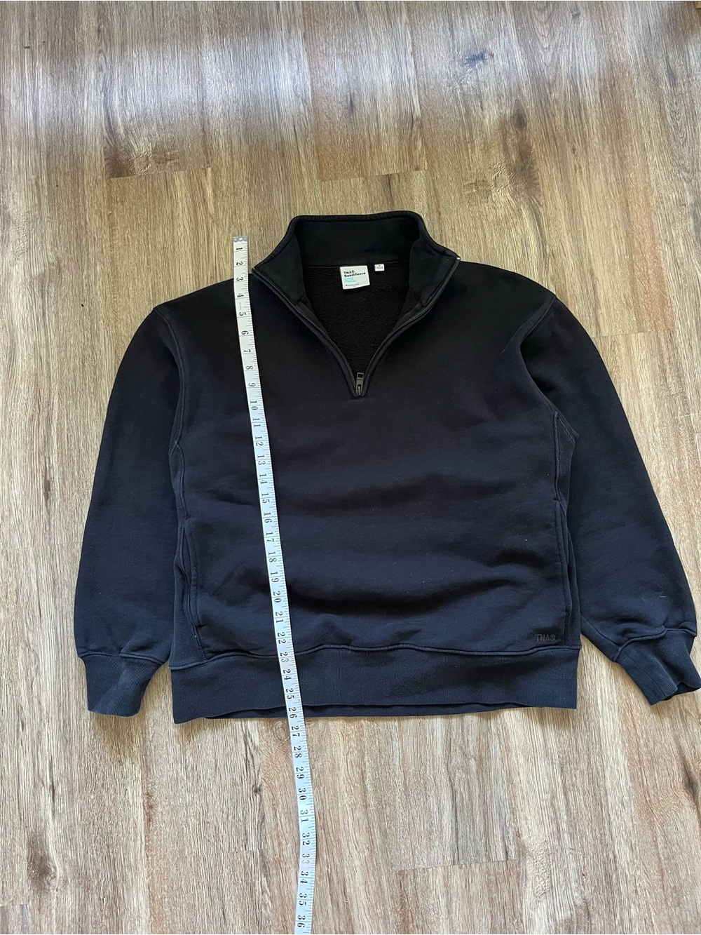 Men's TNA Aritzia Black Quarter-Zip Fleece Sweater